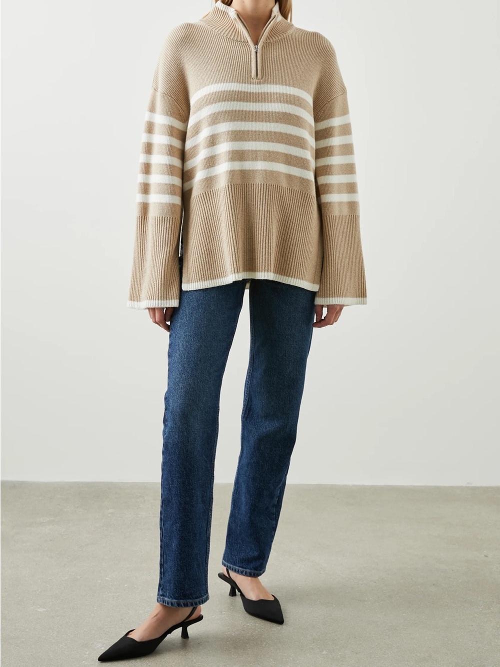 Rails Tessa Sweater in Sand Stripe